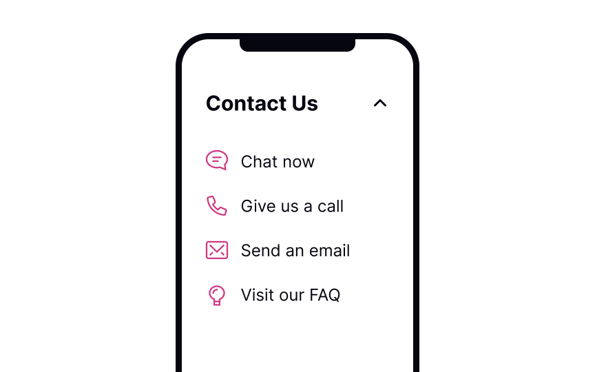 Show methods of contact Best Practice