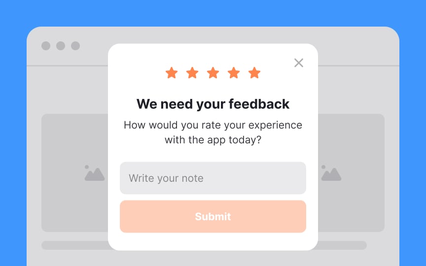 Keep the feedback form short and simple  Bad Practice
