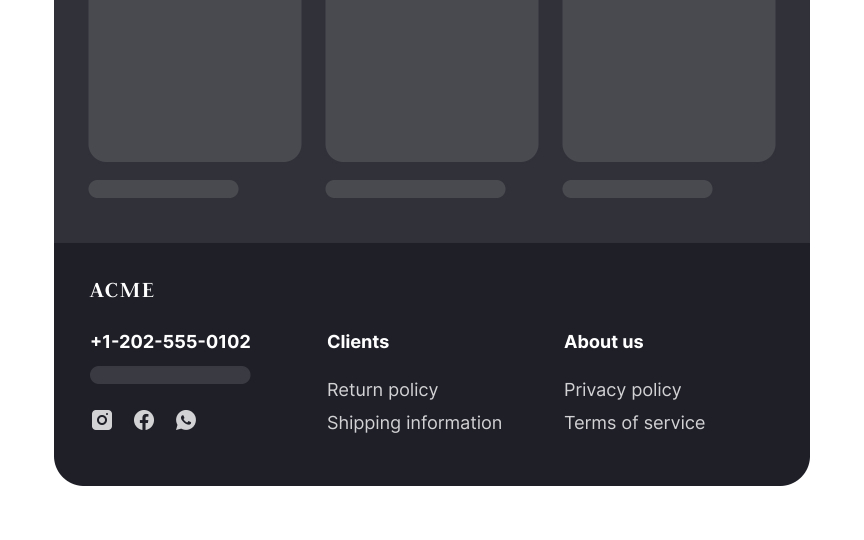 Simple footer