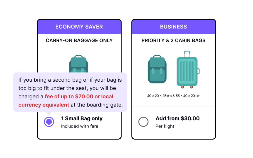 Sneaking items into users' carts