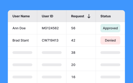 Enable data sorting options in tables for users
