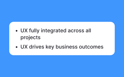 Stages of UX maturity