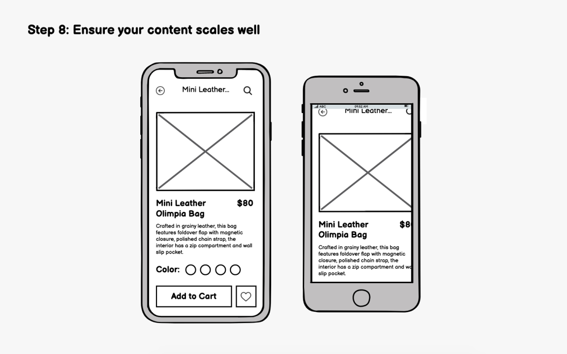 Step 8: Ensure your content scales well Bad Practice