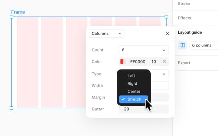 Stretchy layout grid