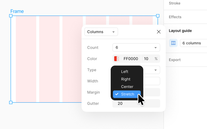 Stretchy layout grid