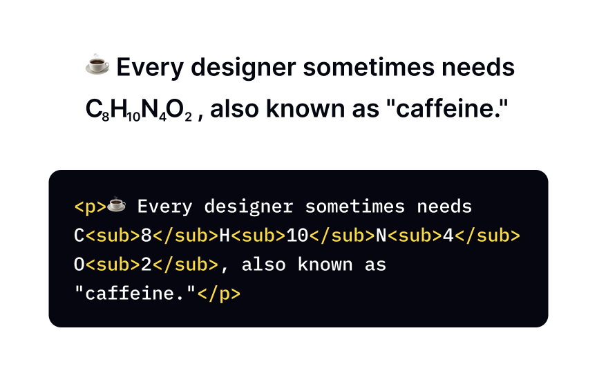 Subscript text