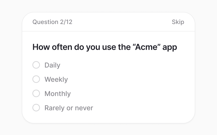 Survey design assistance