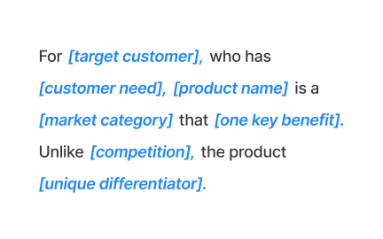 The elevator pitch framework