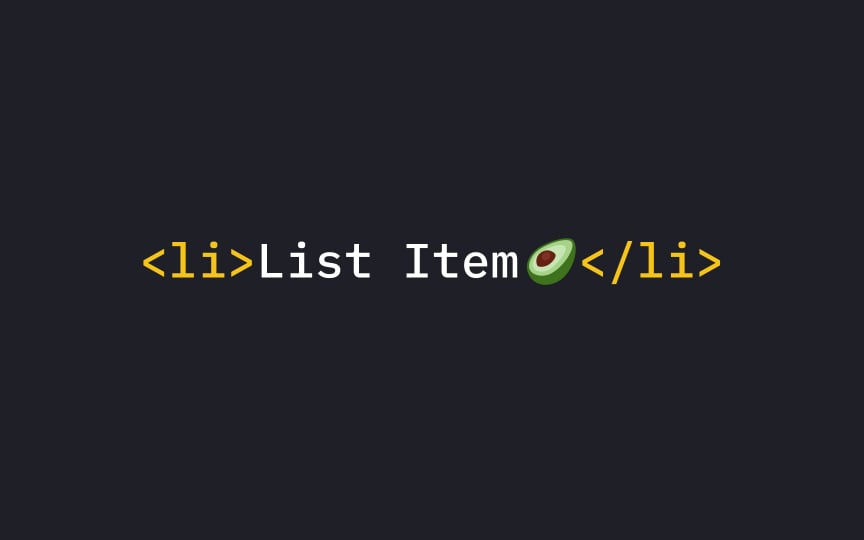 The item tag <li>
