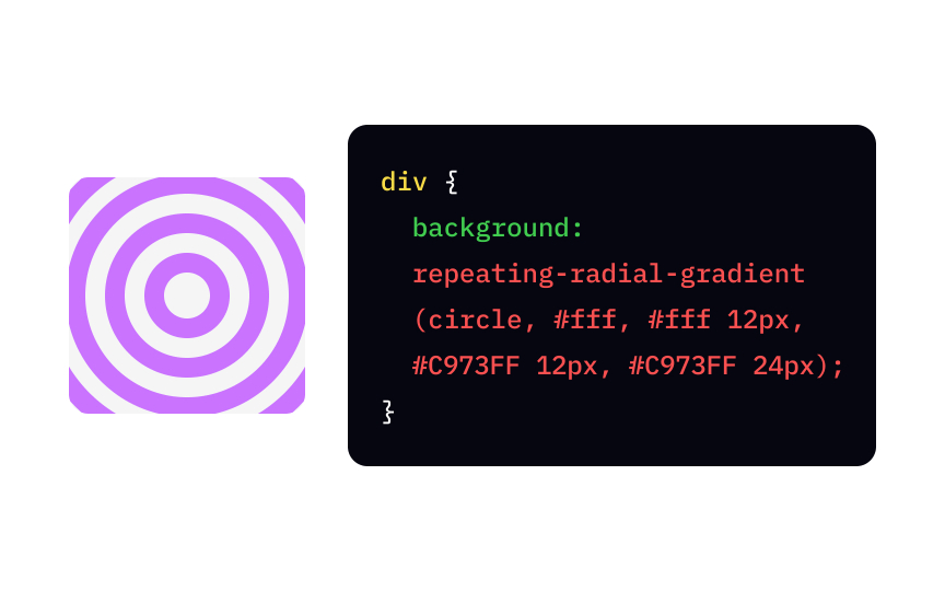 CSS repeating-radial-gradient function Best Practice