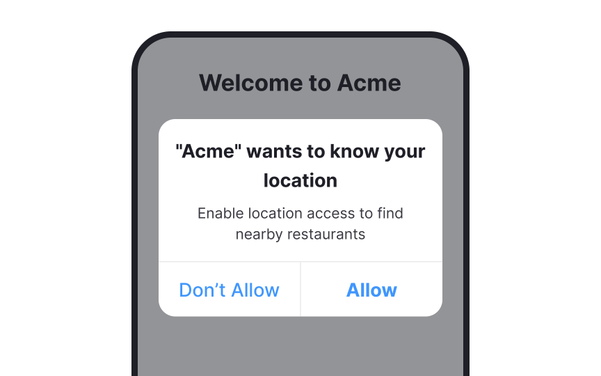 Avoid asking for permissions too soon Bad Practice