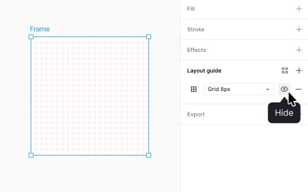 Toggle grid visibility