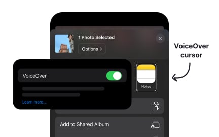 Understanding VoiceOver navigation