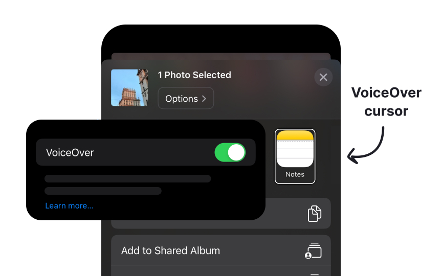 Understanding VoiceOver navigation