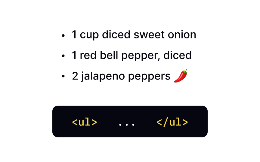 Unordered HTML lists