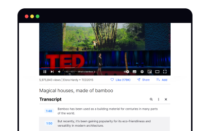 Use captions and transcripts