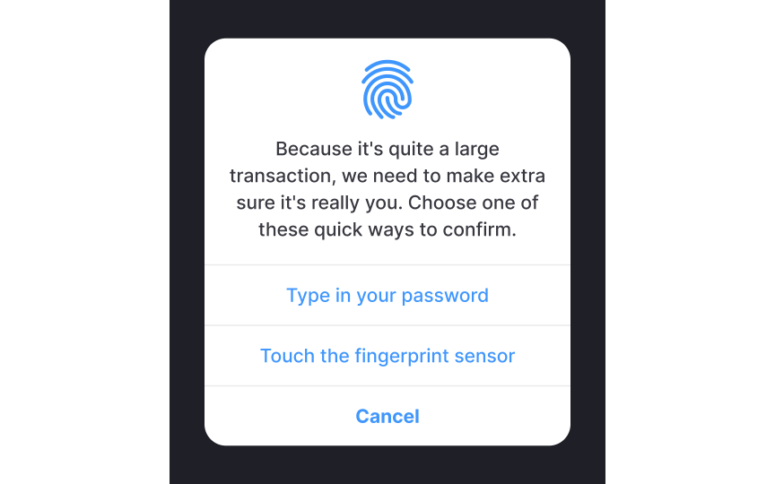 Use friction to protect users