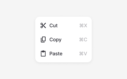 Using icons together with text