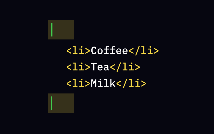 Using the <ol> tag