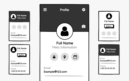 Wireframes explore concepts