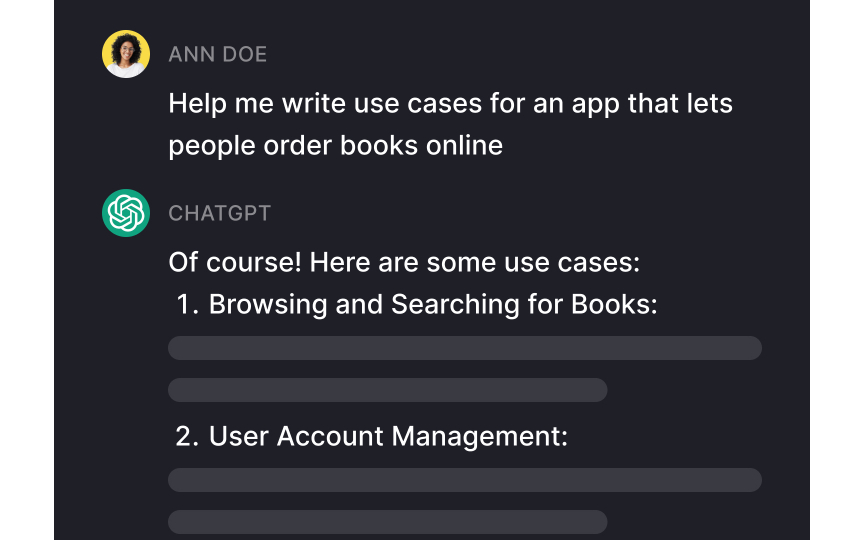 Writing use cases