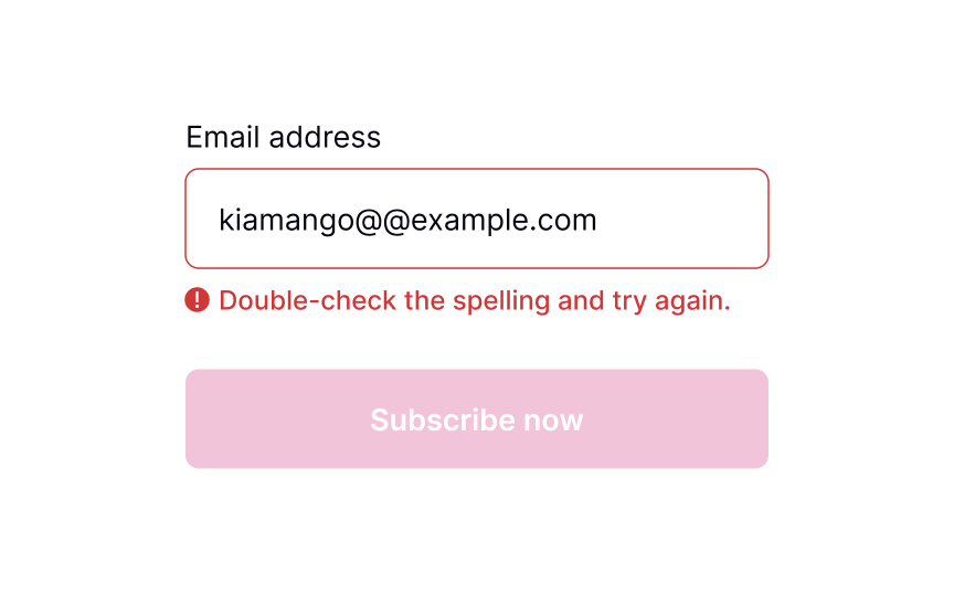 An error may occur because of incorrect data