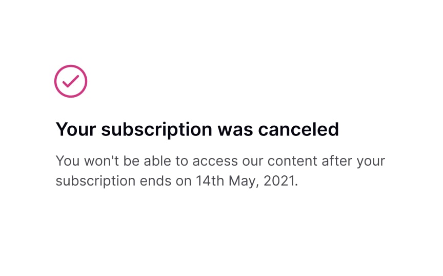 Canceling Subscription Lesson | Uxcel