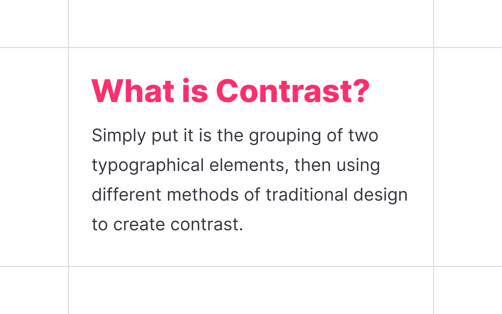 Repetition & Contrast in Typography Lesson | Uxcel