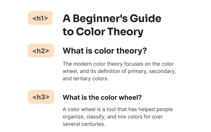 Organize headings by their rank Uxcel