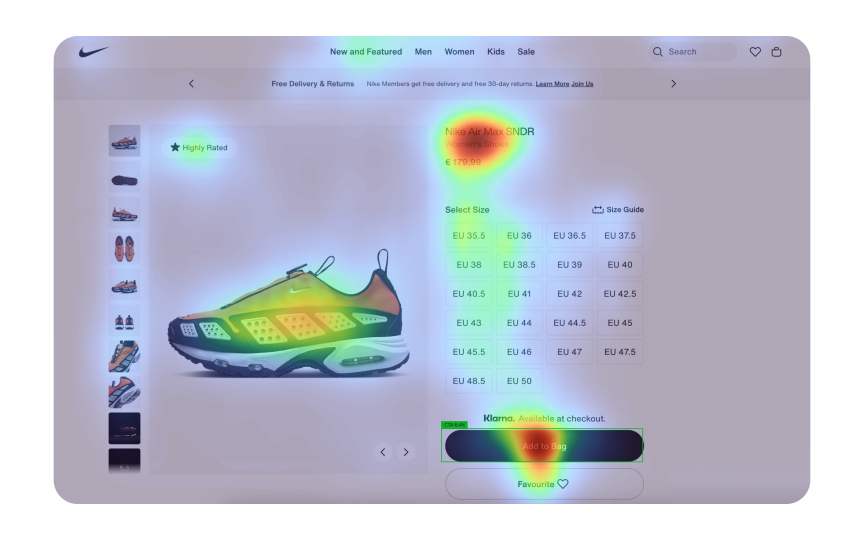 Heatmap analysis and user behavior patterns