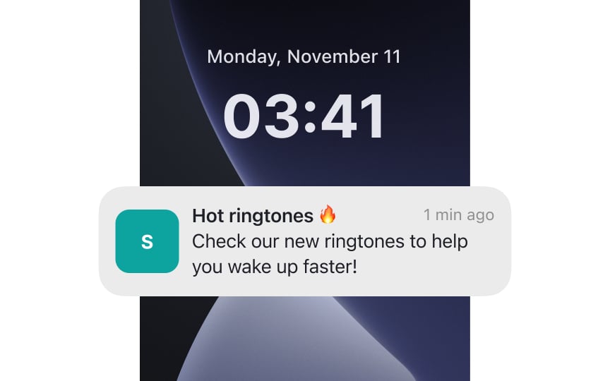 Make sure push notifications are relevant and timely Bad Practice