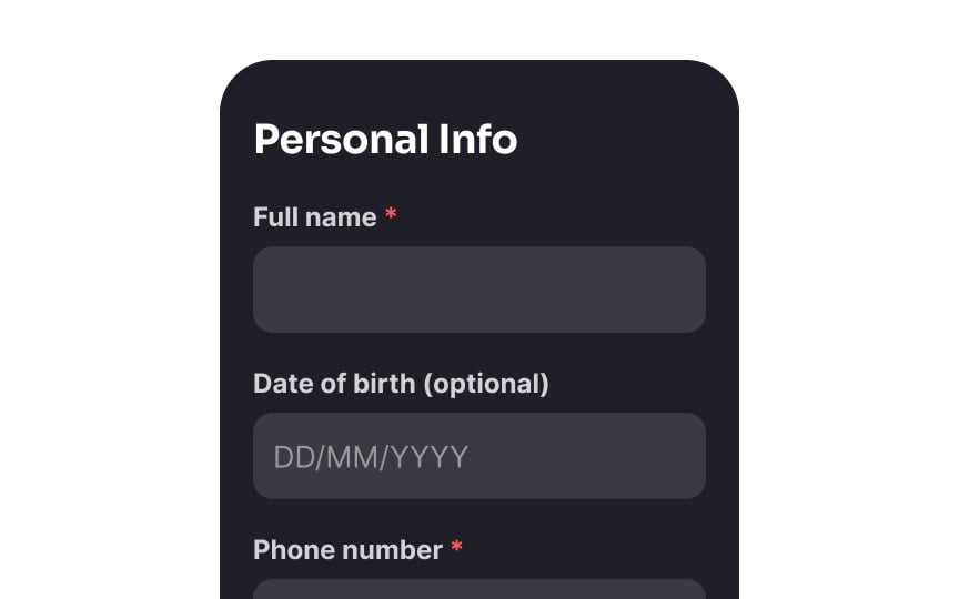 Indicate required and optional fields Best Practice