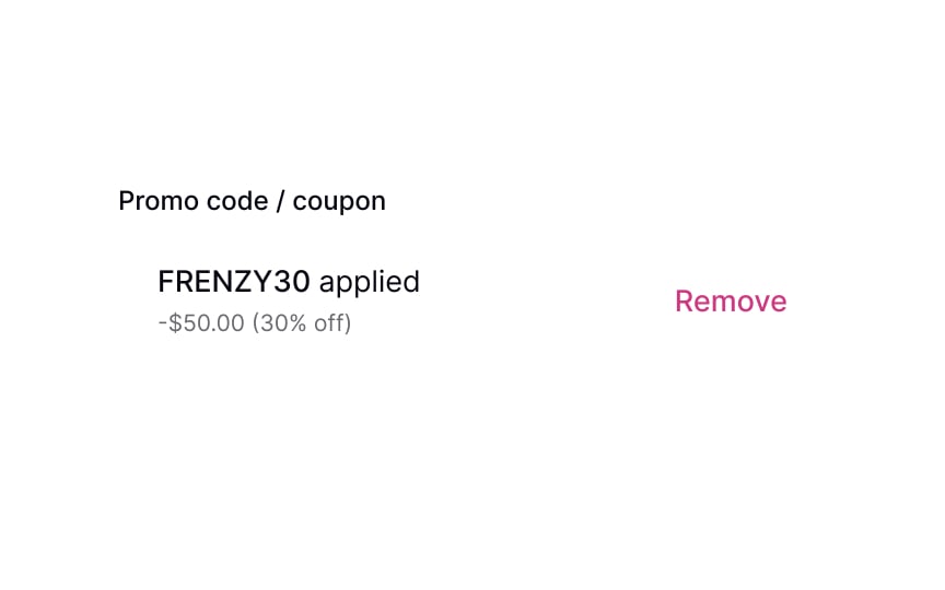 Promo code applied successfully Bad Practice