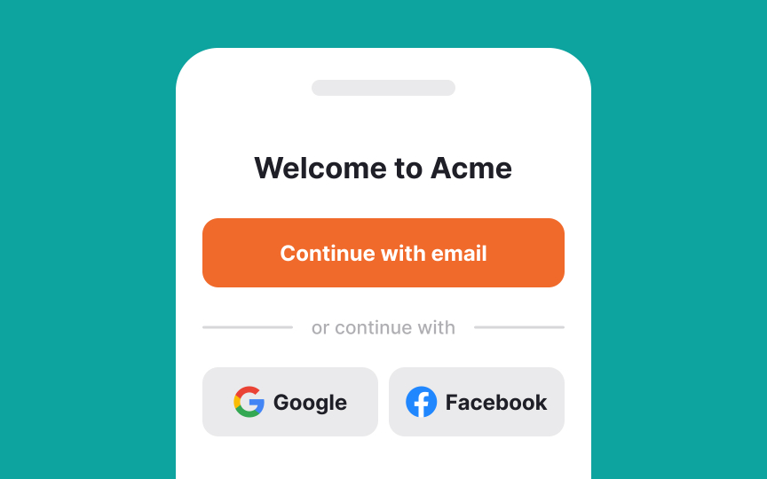 Provide multiple signup and login options