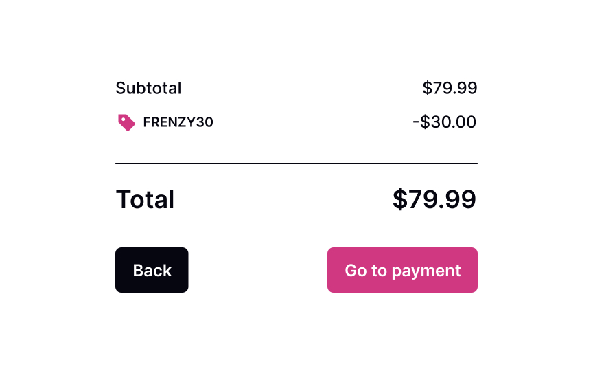 Reflect the discount in the total Bad Practice