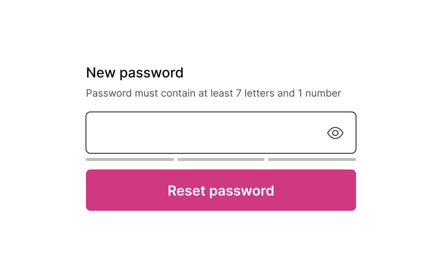 Reset the password Best Practice