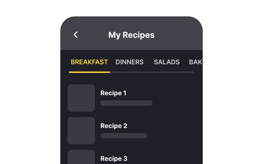 Scrollable tabs