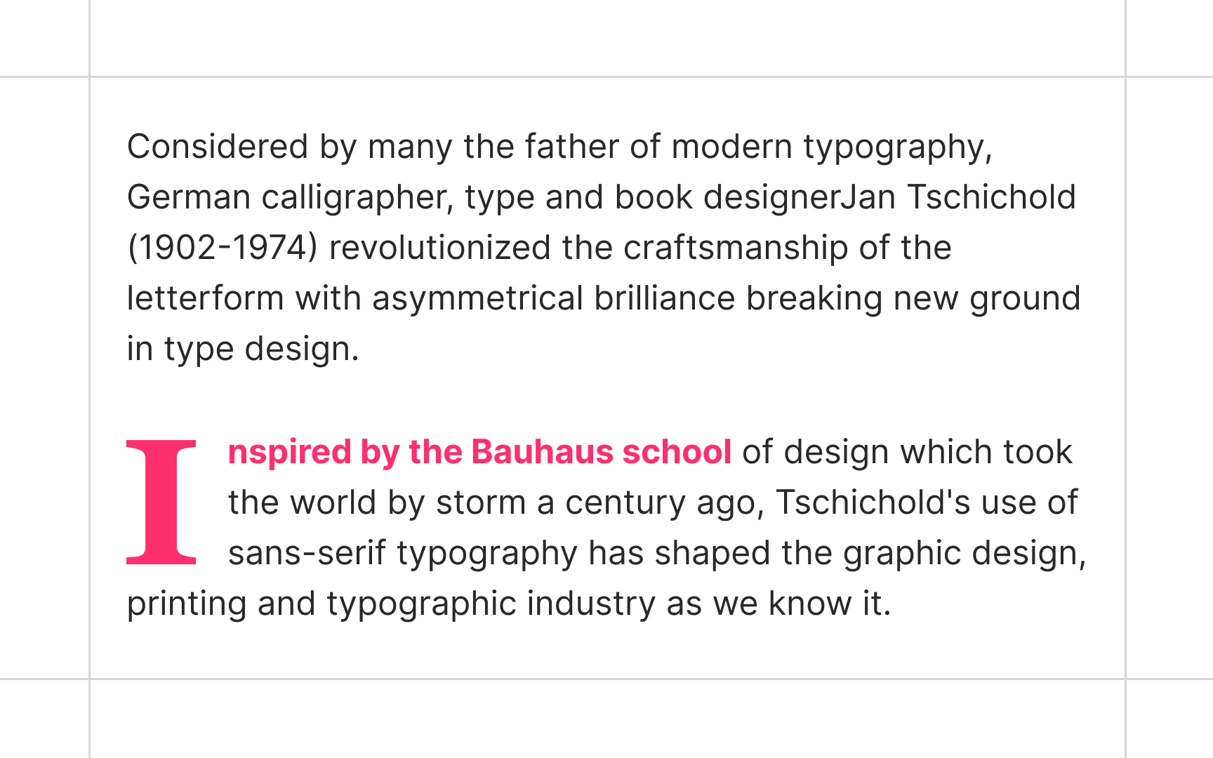 Handling Large Blocks of Text in Typography Lesson | Uxcel