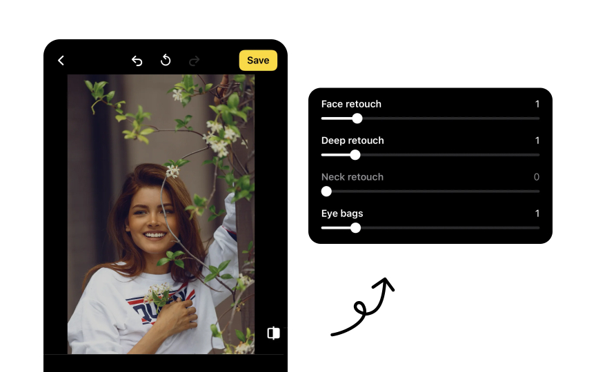 Slider design for continuous AI parameters
