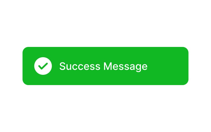 Success alert