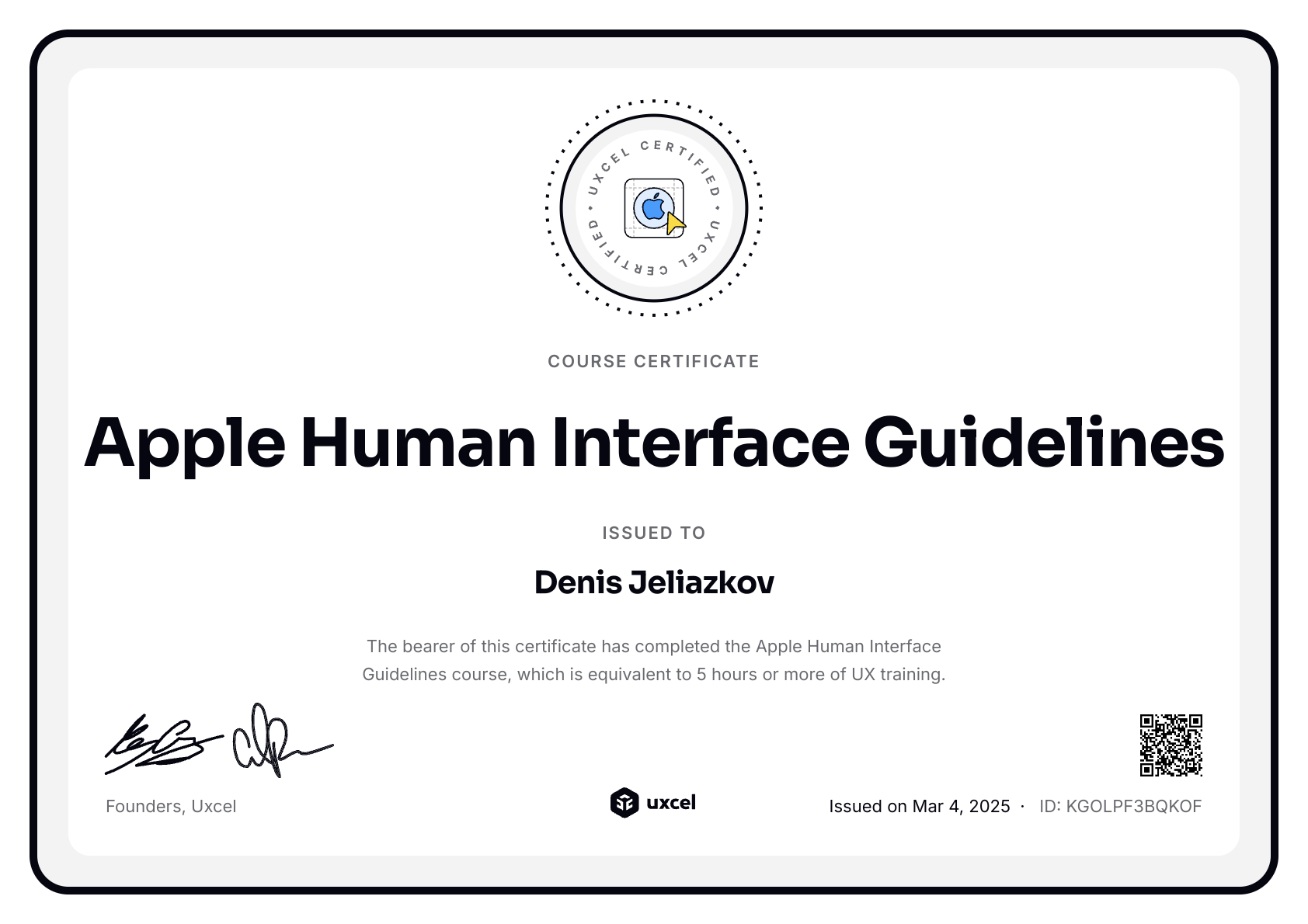 Apple Human Interface Guidelines course | Uxcel